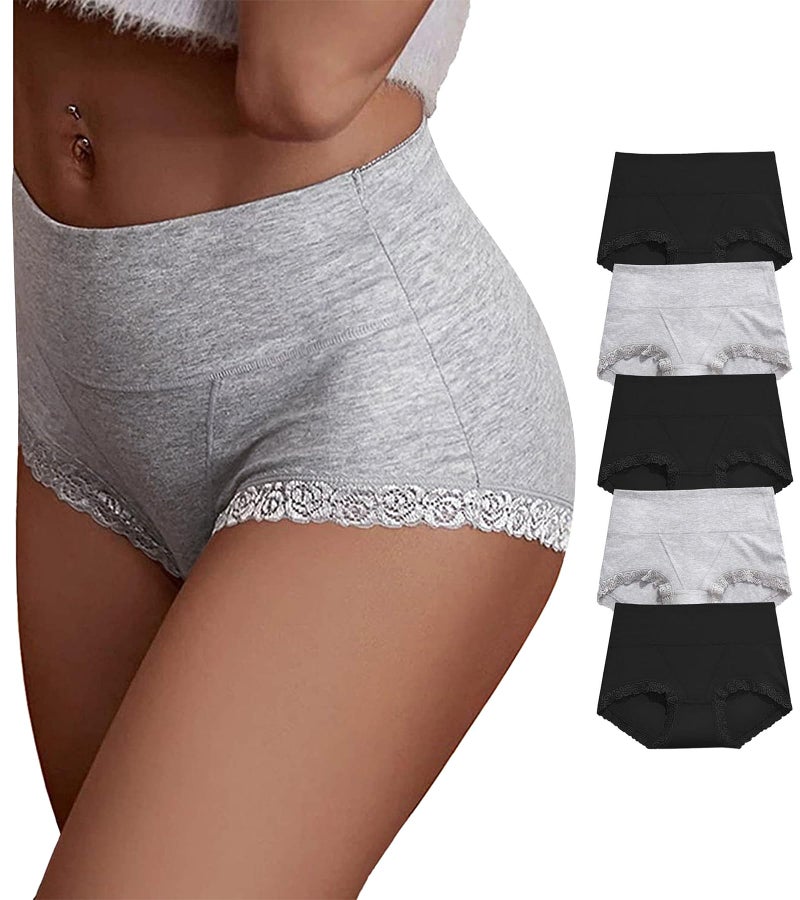 OPIBOO Cotton Postpartum Underwear Women Tummy Control Ladies Soft Comfortable Breathable Stretch Underpants Briefs Multipack xl - Image 1